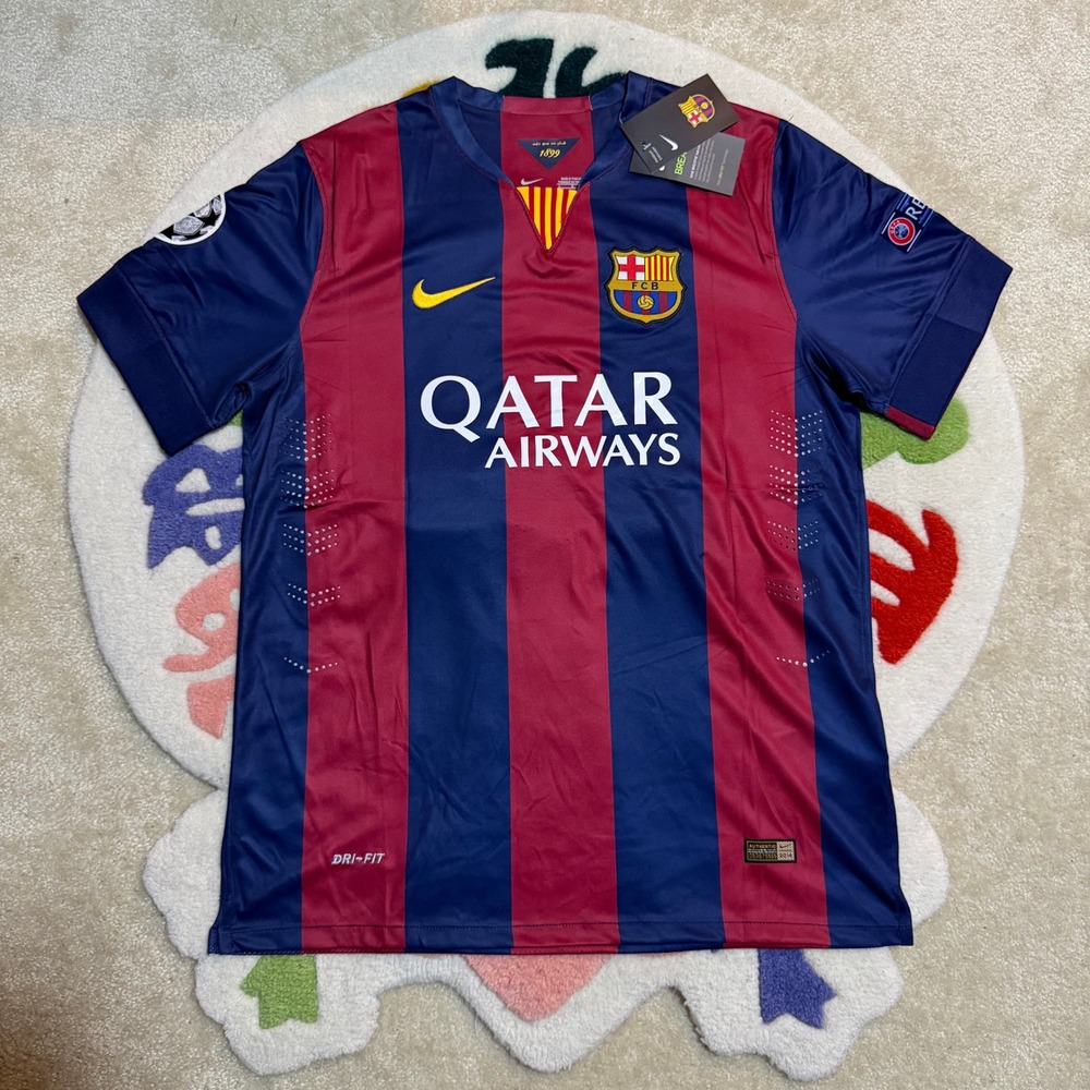 Nike FC Barcelona Messi 10 Home Jersey 2014-15 Red Blue Size Large
